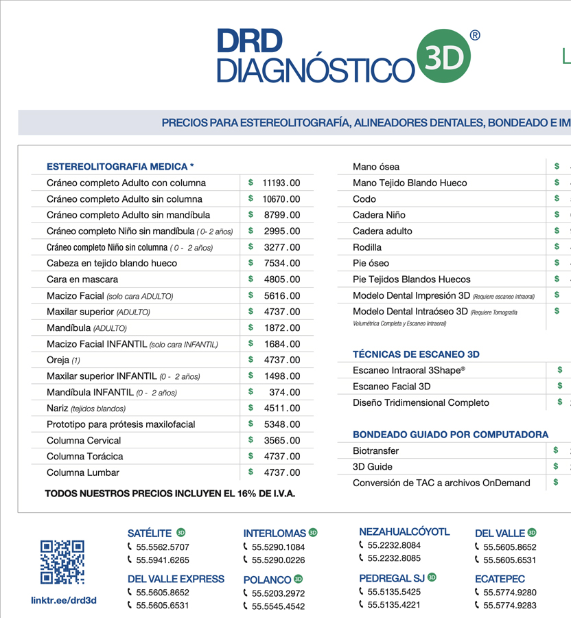 Precios de tecnologia3d